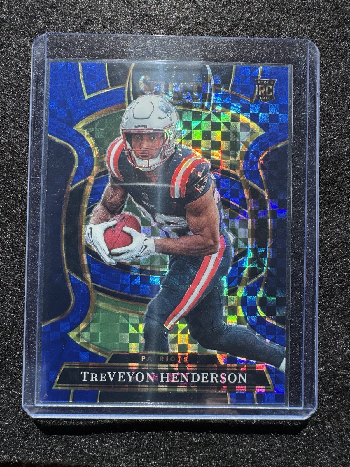 2025 Panini Select /249 Blue Holo Rookie Treveyon Henderson #78 Patriots