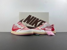 Travis Sc0tt x Jordan 1 Low 'Shy Pink' Red - MEN Size US 7-12