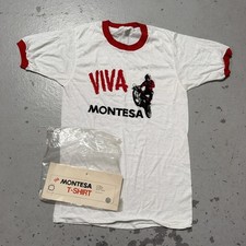 Vintage 1970s MONTESA Motorcycles Promo Ringer T-Shirt Made In USA NOS M