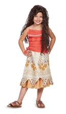 NWT Moana Girls Adventure Costume One Piece Dress Sz S 4-6 yrs NO WIG