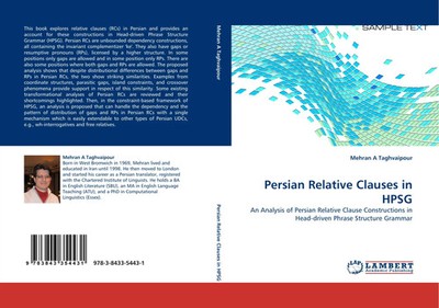 Mehran A Taghvaipour | Persian Relative Clauses in HPSG | Taschenbuch | Englisch