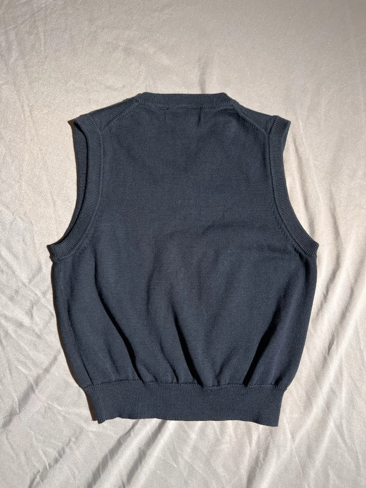 Colete suéter Brooks Brothers masculino azul marinho azul marinho colete juvenil - Imagem 2 de 4