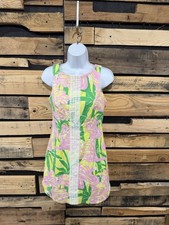 Lilly Pulitzer x Target Collab Dress Size 4 Pink Flamingo Fan Dance Shift GUC