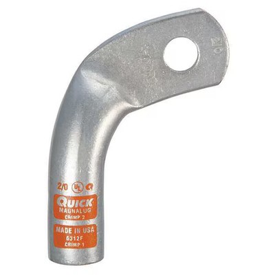 Fusion 6312F One-Hole Compression Lug, 2/0 Awg Max, 3/8 In Stud, Standard