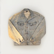 Vintage 1980's Lee Riders Denim Jean Trucker Jacket PATD-153438 Medium USA