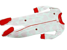 C2 !WOW! NWT 2T The Children's Place LADYBUG HEARTS Sleeper Pajamas
