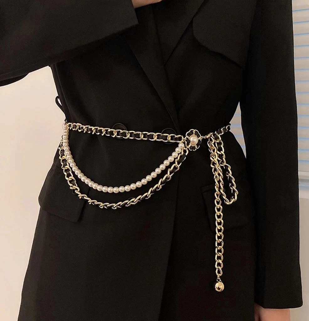 Black Gold Chain Belt for sale | eBay display picture 1