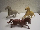 Vintage 1950s Marx Western Play Set Plastic Horses x 3