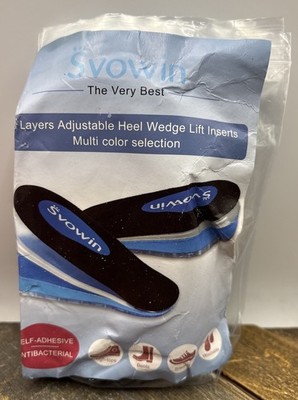 Svowin 3 Layers Adjustable Heel Wedge Lift Inserts Self Adhesive Large *NIP