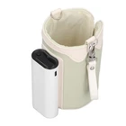 (Green)Generic Portable Bottle Warmer Travel Milk Warmer Cover Digital Display