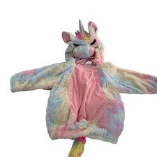 Target Unicorn Halloween Bodysuit Costume Rainbow 12-18 Months Faux Fur Baby