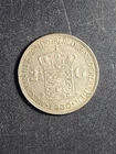 1930 Netherlands 2-1/2 Gulden SILVER (0.720 fine, 0.5787 oz ASW)  AU   stk#p35