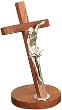 Gift of the Spirit Holy Dove Pewter Center Wall Crucifix Cross Home Decor, 11 In