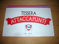 FINA BENZINA CARBURANTI TESSERA RACCOLTA  PUNTI BOLLINI