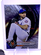 (2) 2022 Bowman Platinum - Ice Foilboard & Base- #32 Max Scherzer New York Mets