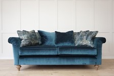 Prussian Blue Velvet WESTBRIDGE Spirit Margot Scatter Back Large Sofa (3 Seater)
