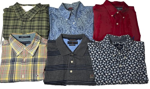 (Lot of 6) Vintage Casual Men’s Shirts Tommy Hilfiger Polo Ralph Lauren Columbia