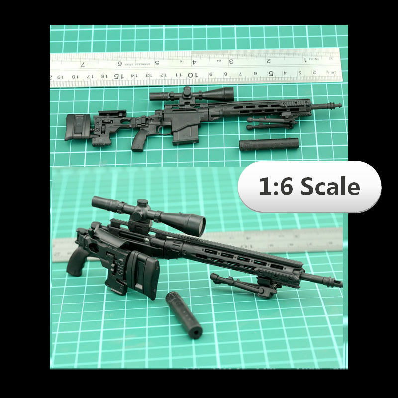 1/6 Scale MSR Sniper Rifle US Army Remington Modular Gun Model For