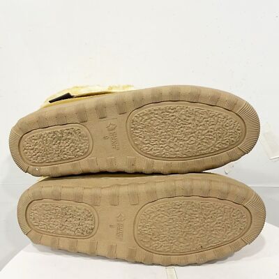 Guide Gear Mens Roll Bootie Genuine Suede Wool Lining Tan Sz 