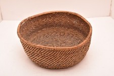 VINTAGE Native American White Mountain Apache  INDIAN WOVEN BERRY BASKET 10"