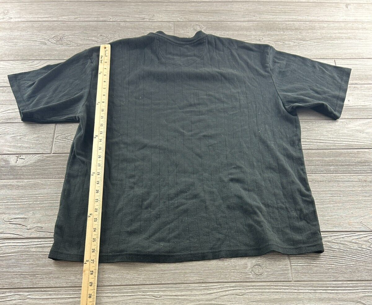 Camicia uomo scollo a V manica corta a costine marca Fila Taglia Large nera leggera