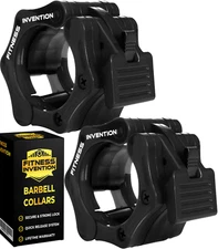 Barbell Collars 2" - Olympic Barbell Clamps -  Weight Clips - Gym Clips Set of 2