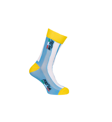 PRO' line Calze Calzini Ciclismo Team Edition Giallo Celeste
