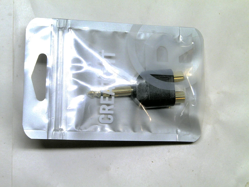 stereo 1/4" to dual rca connector Y-adapter 274-893 By Radioshack - Image 2 of 2