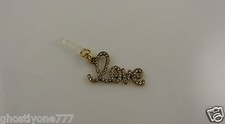 love bling cell phone charm ear cap dust plug crystal