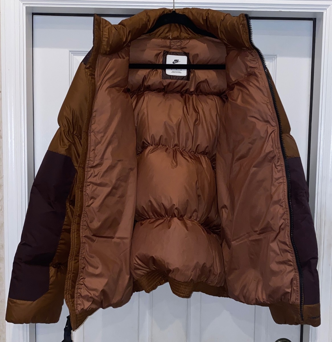 NIKE Therma Fit Repel Pecan Brown Down Loose Fit Puffer Jacket