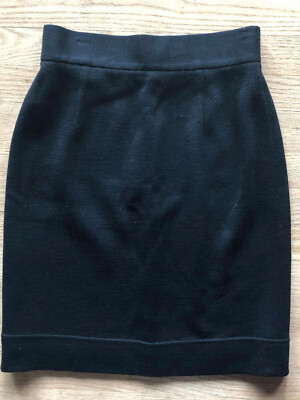 Moschino Cheap And Chic Women Black Wool Blend Skirt 8