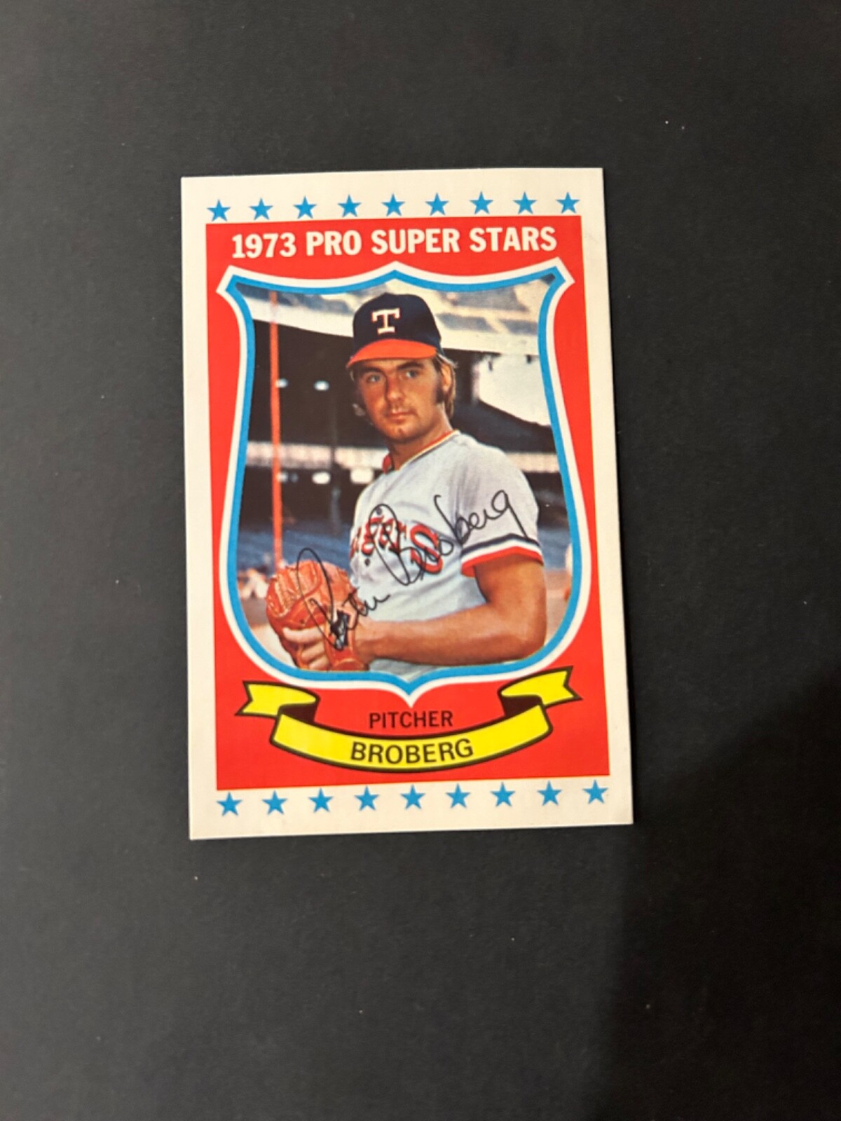 1973 pro super stars Pete Broberg, blank back error