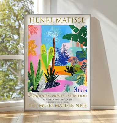 Matisse Druck, Henri Matisse Ausstellungsposter, Zen Garten Wandbild Bild