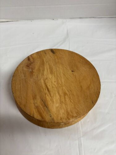 Vintage Wooden Hambuger Patty Press Unbranded Hinged Lid 5.5" - Picture 3 of 5