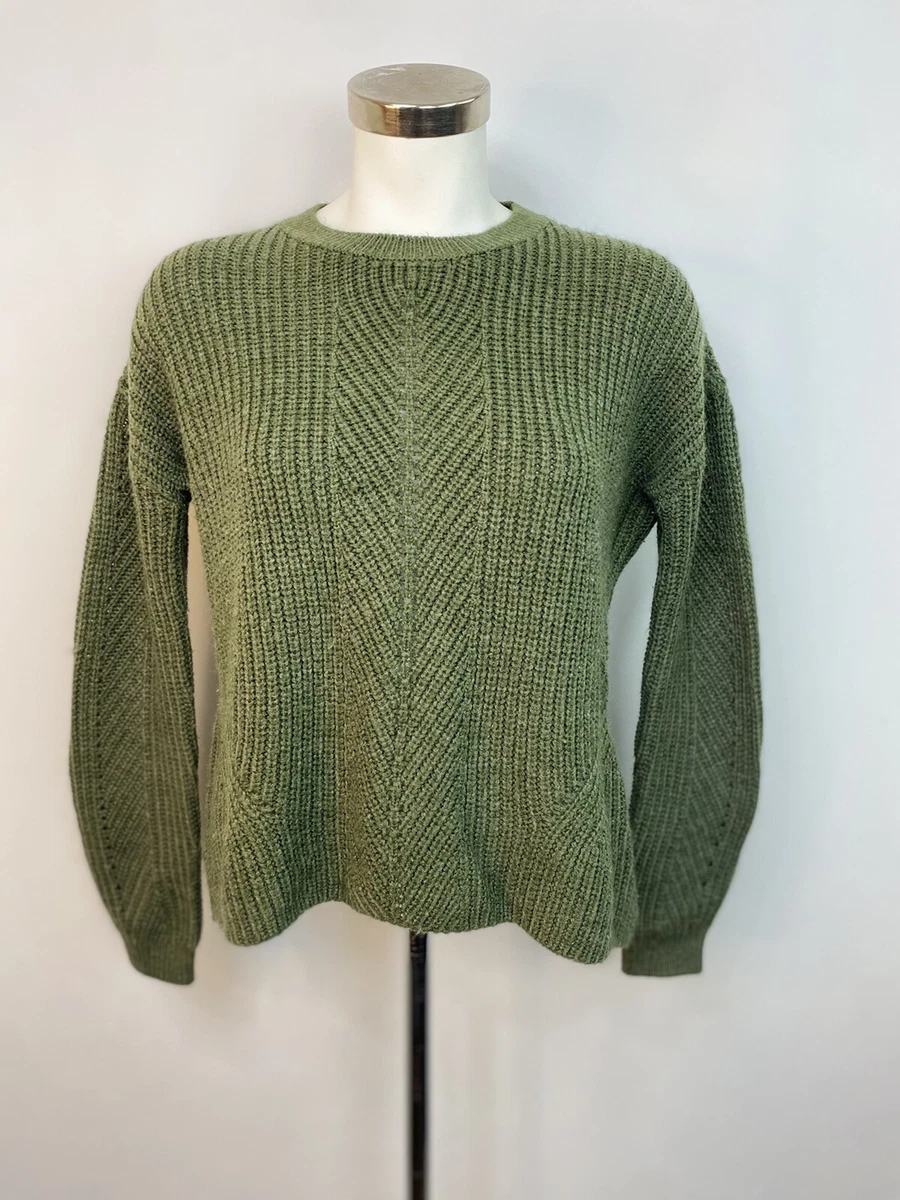 DOTTI Sweater Knit Top Ashen Green Loose Oversize XS LongSleeve eBay
