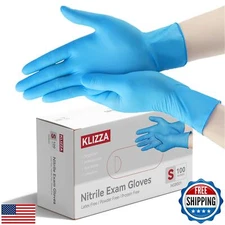 KLIZZA Nitrile Gloves Disposable, Latex Free, Powder Free, 4 Mil Thick Rubber