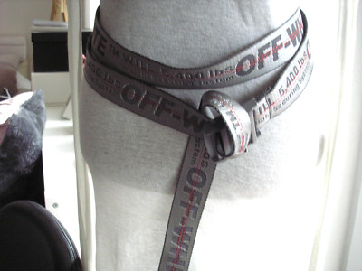 OFF-WHITE GÜRTEL GRAU SCHWARZ MAXI 3,5 cm INDUSTRIAL KLASSIKER 225,- EURO