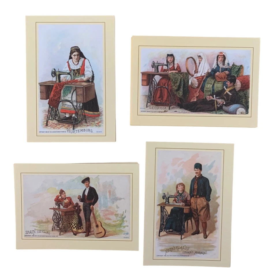 Forsythia Folkcards 1893 Singer Costumes All Nations Reproduction 20 Notecards - Image 4 of 4