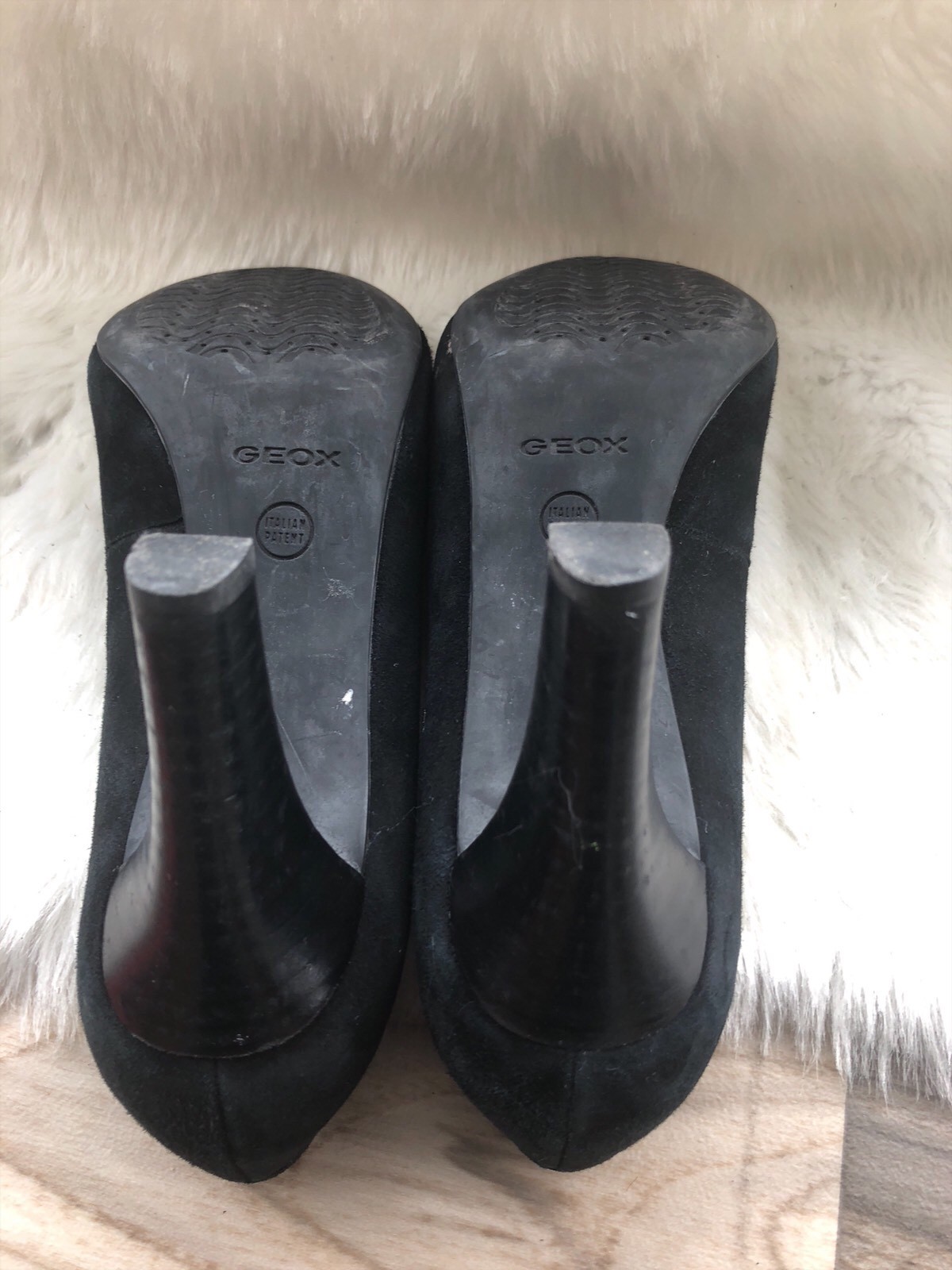 Geox Suede High Heels Respira Navy Annya Women Shoes Size 36.5 Black | eBay