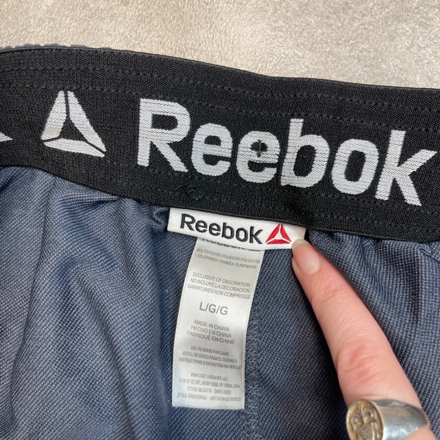 Reebok Track Pants Mens Y2K Tapered Training Sports Joggers, Grey, Large image 6