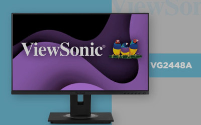 ViewSonic VG2448A 24 Inch IPS 1080p Ergonomic Monitor with Ultra-Thin Bezels, HD