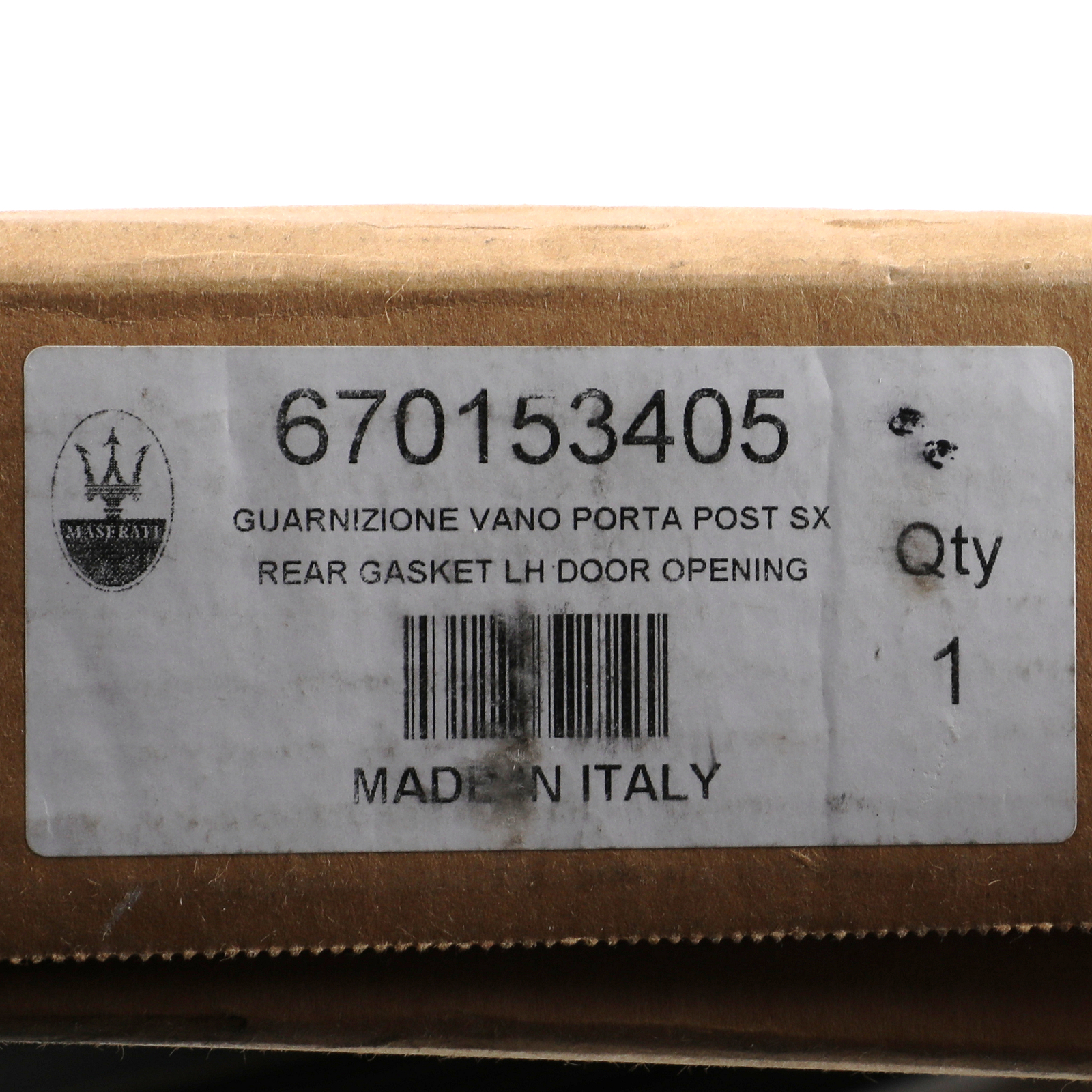 GENUINE MASERATI 2014-2016 Quattroporte Left Rear Door Rubber Gasket 670153405