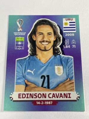 Panini FIFA WM 2022 World Cup Qatar Sticker Uruguay URU17 Edinson Cavani