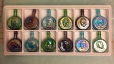 WHEATON COLLECTOR'S GLASS DECANTERS PRESIDENTS OF THE UNITED STATES SET OF 12