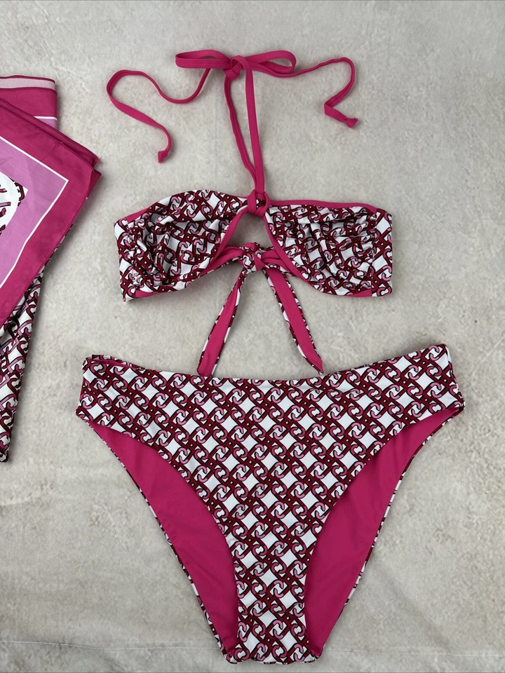 Liu Jo Bikini Swimwear Set With Monogram Logo Women’s Medium Sarong 55X35” READ - Image 3 of 4