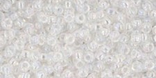 11/0, Toho Seed Beads, 161, Transparent-Rainbow Crystal, 10 grams, TR-11-161