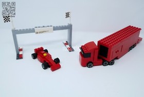 Lego Racers Set 8153 Ferrari F1 Truck & Race Car Complete With Instructions