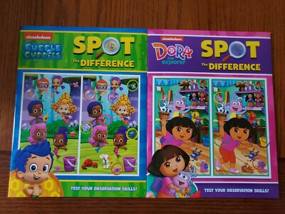 Spot The Difference Activity Book ~ Bubble Guppies & Dora the Explorer