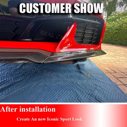 REAL CARBON Front Bumper Lip Spoiler Fit For Chevrolet Corvette C8 Z06 2022-2024 - Picture 6 of 16