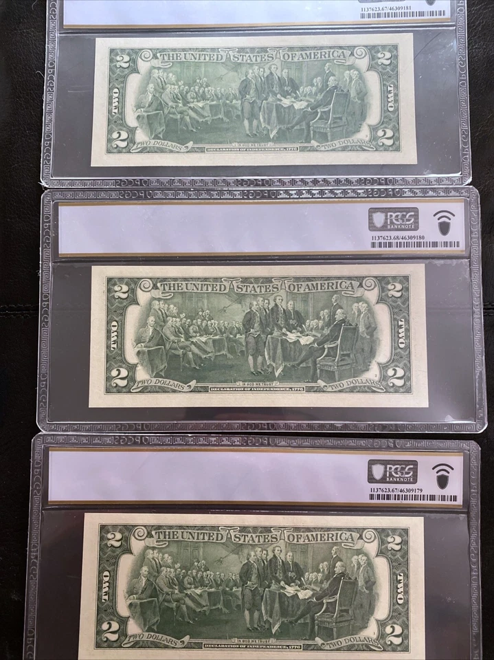 2017  $2 Star Notes 1941-C* PCGS Two 67 PPQ and One 68 PPQ Consecutive 3 * Notes - Image 3 of 4